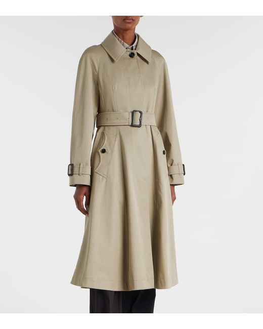 Burberry Natural Trenchcoat Aus Baumwoll-Gabardine