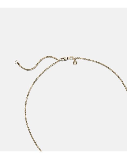 Sydney Evan Metallic Fluted Heart 14Kt Pendant Necklace With Diamonds