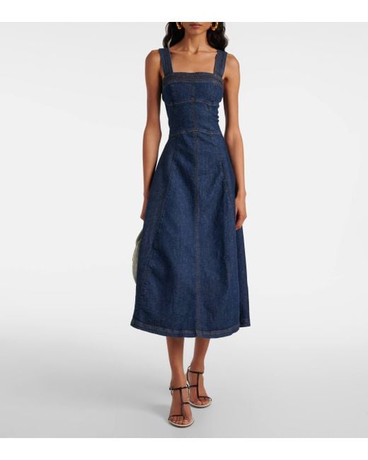 Jonathan Simkhai Blue Cici Denim Midi Dress