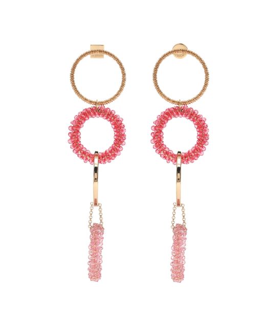 Jacquemus Pink Hoops Pendant Earrings