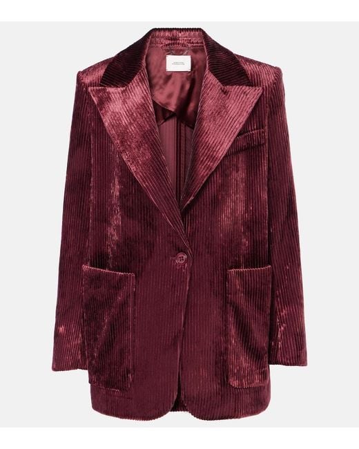 Dorothee Schumacher Red Oversized Corduroy Blazer
