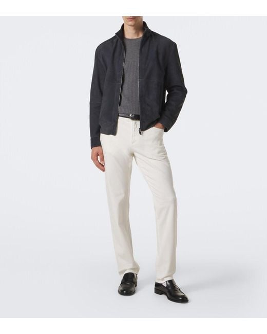 Canali White Slim Jeans for men