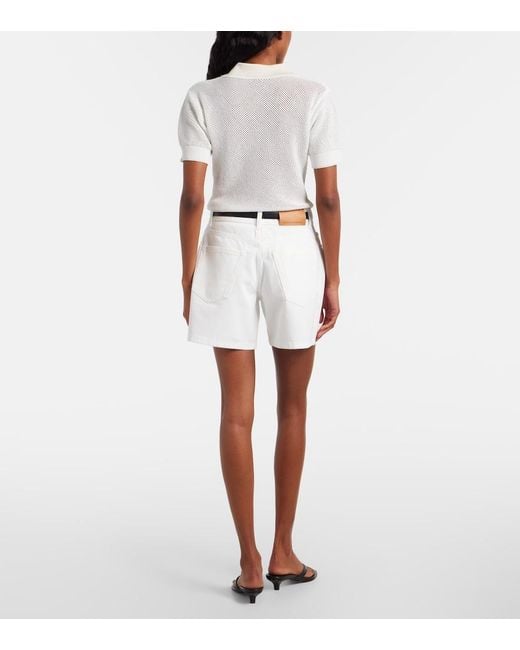 Stella McCartney White Denim Shorts