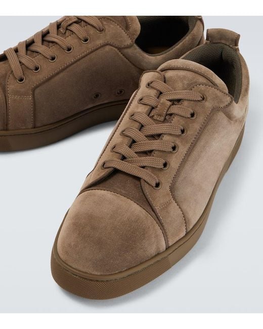Christian Louboutin Brown Louis Junior Suede Sneakers for men