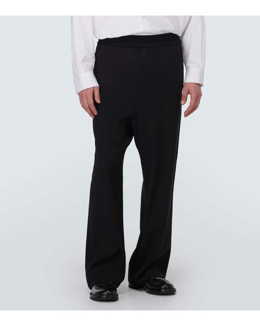 Pantaloni regular in twill di misto lana di AMI in Black da Uomo