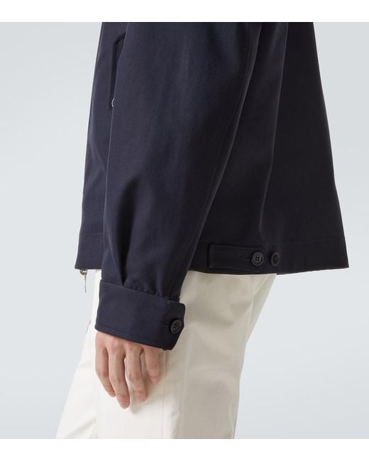 Dunhill Blue Reversible Cotton Herrington Jacket for men