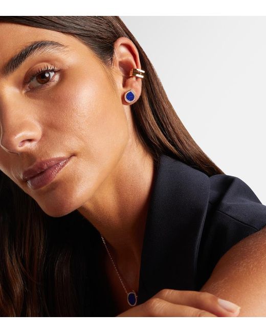 Repossi Blue Antifer 18Kt Stud Earrings With Lapis Lazuli And Diamonds