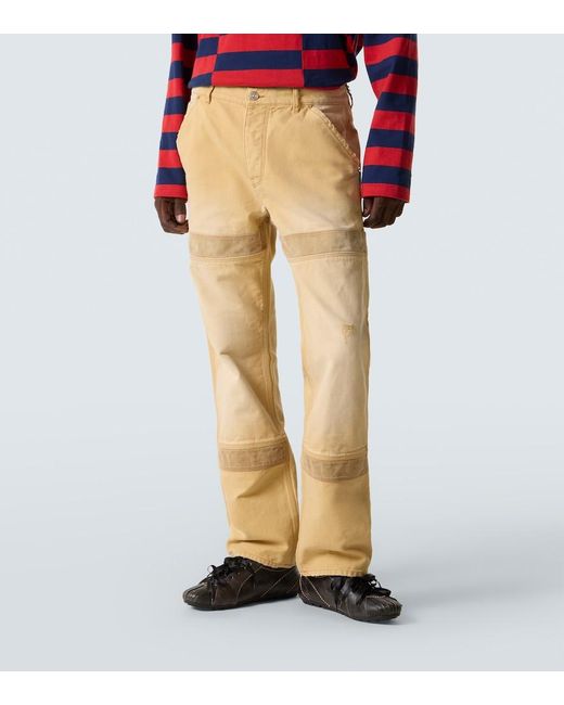 Wales Bonner Natural Sierra Cotton Canvas Straight Pants for men