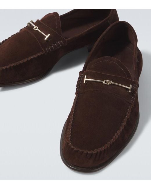 Tom Ford Brown Suede Loafers for men