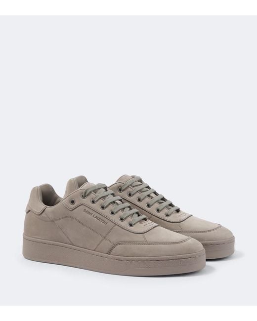Saint Laurent Gray Sl/61 Suede Sneakers for men