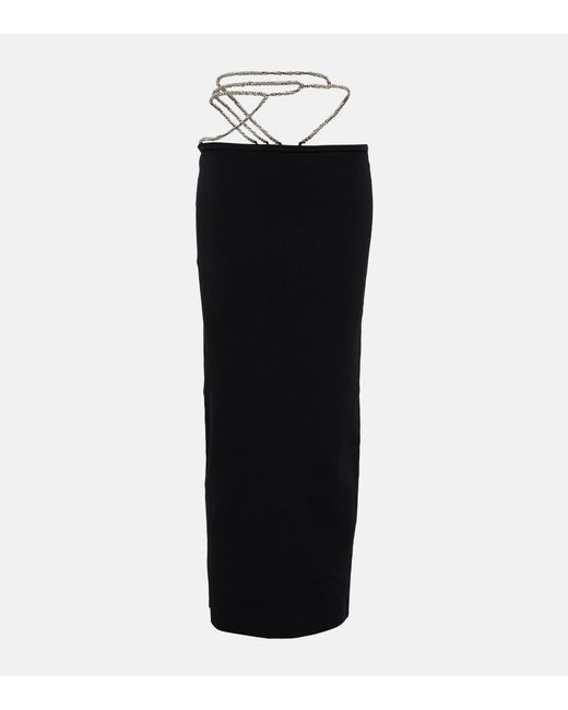 Christopher Esber Black Crystal-embellished Maxi Skirt