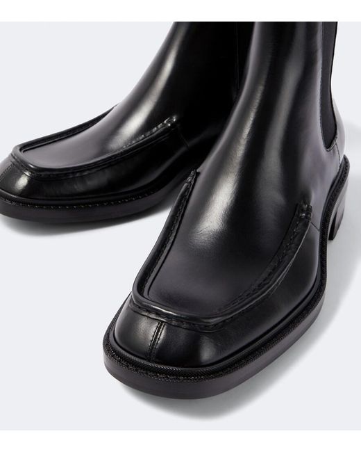 Saint Laurent Black Joe Leather Chelsea Boots for men