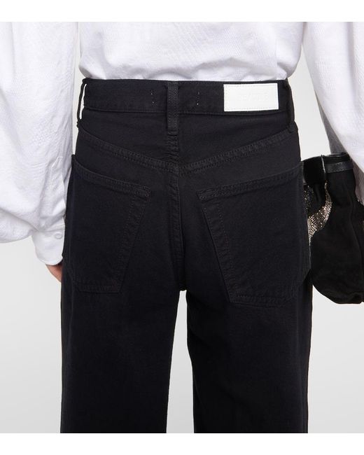 Re/done Blue High-Rise Wide-Leg Jeans '70S Ultra