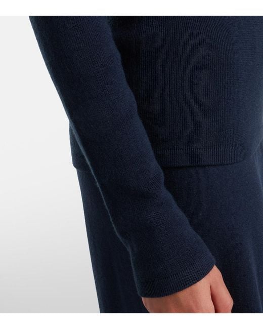 Lisa Yang Blue Vivian Cotton And Cashmere Sweater