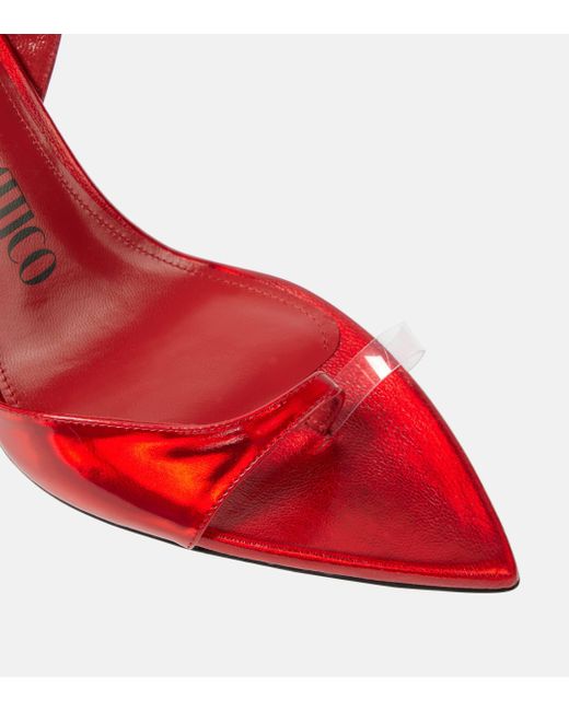 Sandales Mismatched GG 85 en cuir metallise The Attico en coloris Red