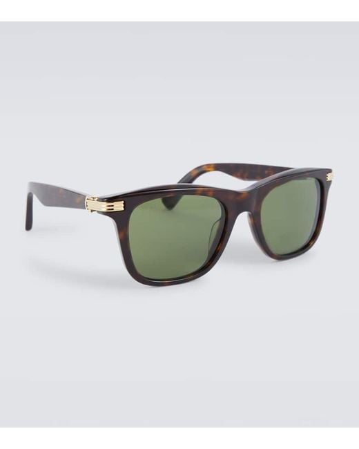 Cartier Eckige Sonnenbrille in Green für Herren