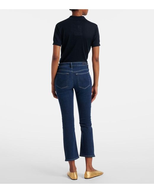 AG Jeans Blue Jodi Cropped Flared Jeans