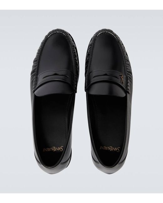 Mocassini Laurent di Saint Laurent in Black da Uomo