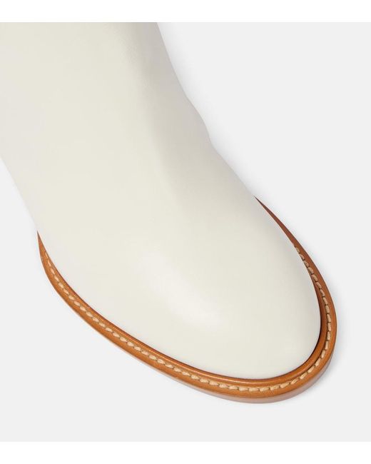 Gabriela Hearst White Bocca Leather Knee-High Boots