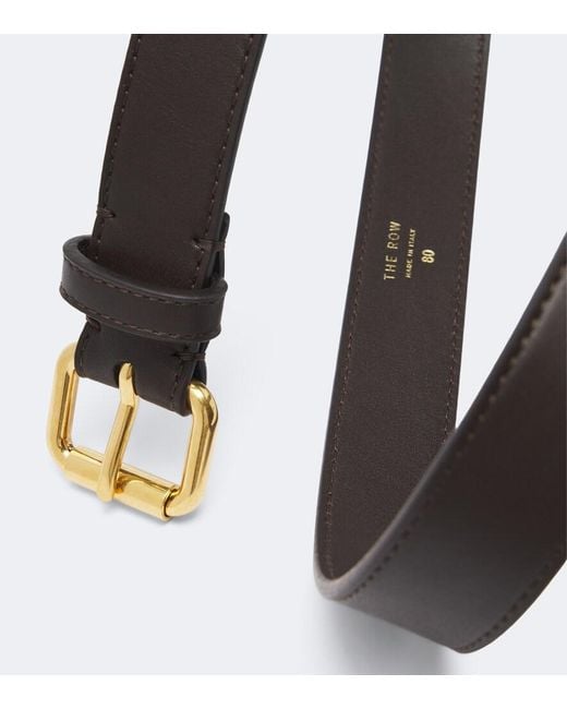 The Row Black Geo Leather Belt