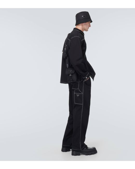 Prada Black Re-nylon Crossbody Bag for men