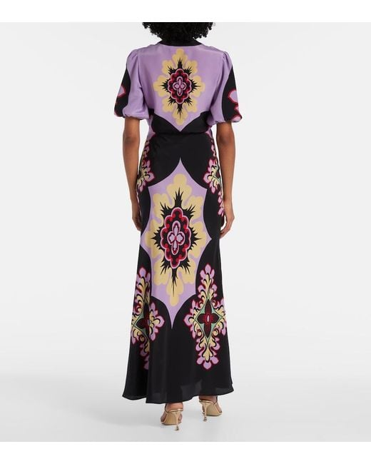 LaDoubleJ Multicolor Marlene Silk Crepe De Chine Maxi Dress