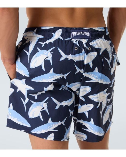 Vilebrequin Blue Printed Swim Trunks for men