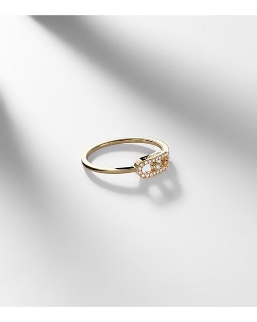 Messika White Move Uno 18Kt Ring With Diamonds
