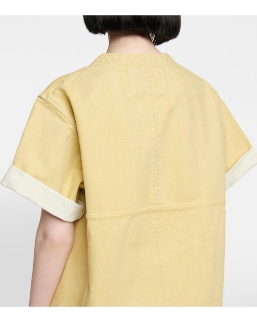 Jil Sander Yellow Denim Blouse