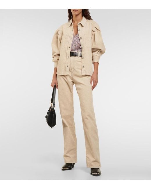 Isabel Marant Natural Renata Corduroy Shirt Jacket