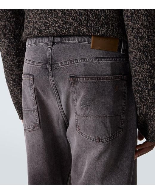 Our Legacy Wide-Leg Distressed Jeans Third Cut in Gray für Herren