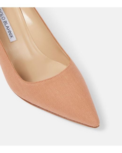 Manolo Blahnik Natural Tora 70 Pumps