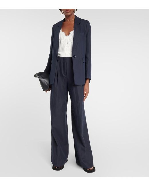 Dorothee Schumacher Blue Colorful Lightness Cotton And Linen Blazer