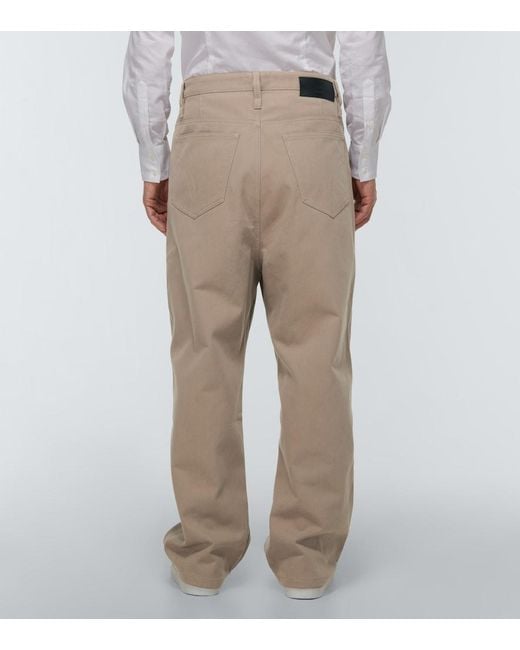 Pantalones Rectos Alex Fit De Algodon AMI de hombre de color Natural
