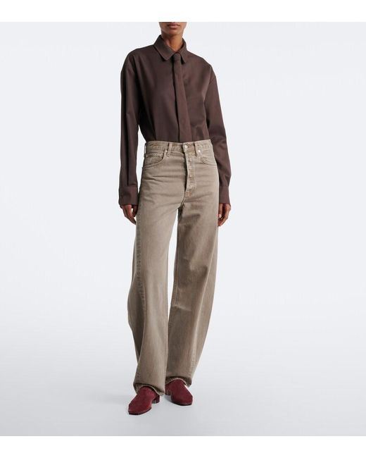 Agolde Gray Luna Barrel-Leg Jeans