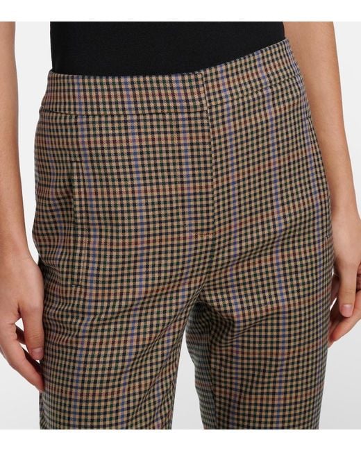 Veronica Beard Gray Arte Checked Slim Pants