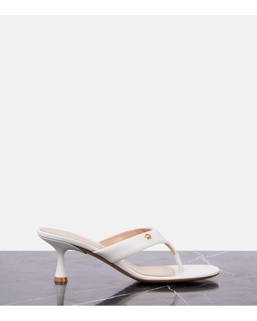Gianvito Rossi White Ascent 55 Leather Mules