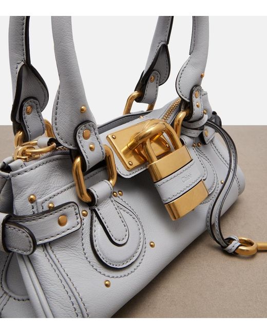 Chloé Gray Paddington Small Leather Shoulder Bag