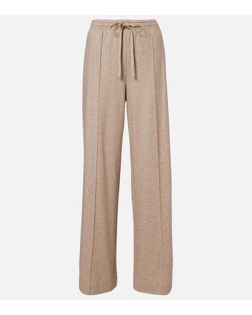 Vince Natural Wool-Blend Wide-Leg Pants