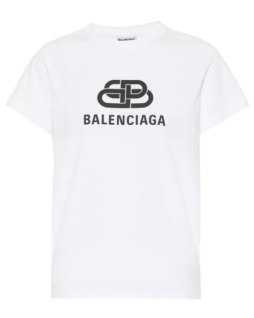 Balenciaga White Logo Cotton T-shirt