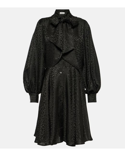 Nina Ricci Black Jacquard Shirtdress
