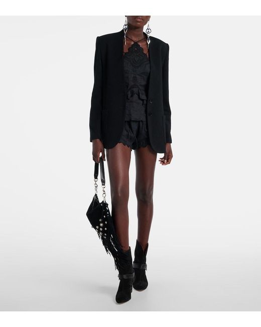 Isabel Marant Black Olivia Wool-Blend Jacket
