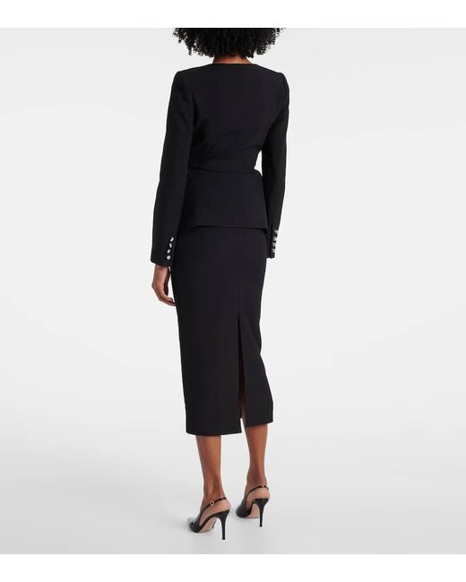 Roland Mouret Black Jacke Aus Crepe