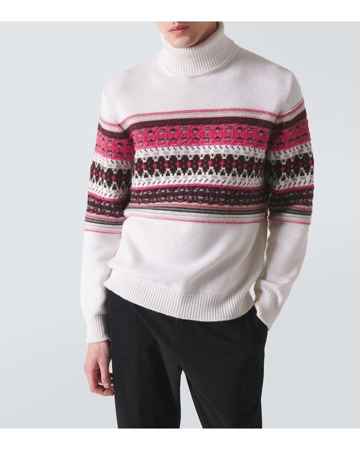Zegna Rollkragenpullover Aus Kaschmir in Red für Herren