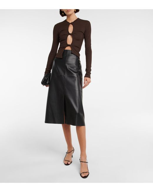 Christopher Esber Synthetic Cutout Top in Chocolate (Brown) | Lyst