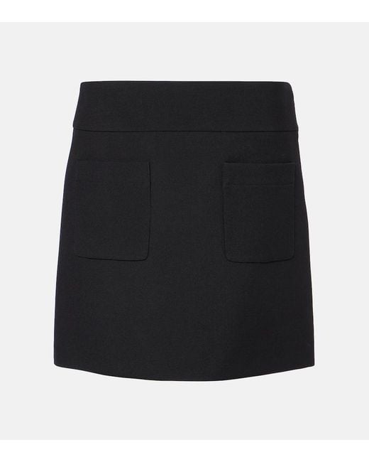Chloé Black Wool Crepe Miniskirt