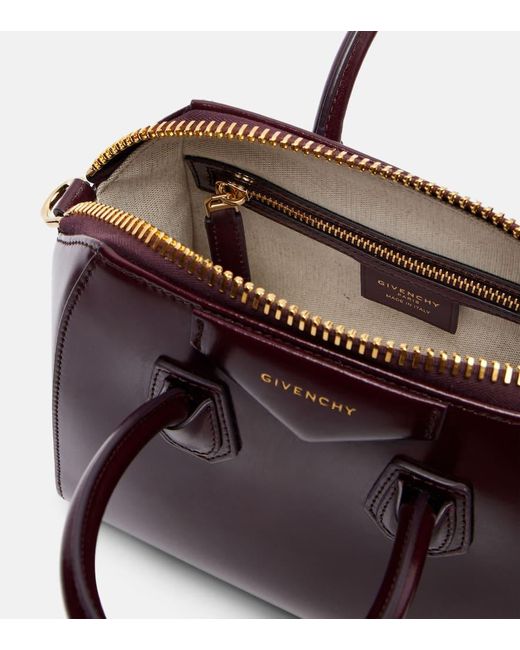 Givenchy Red Antigona Mini Leather Tote Bag
