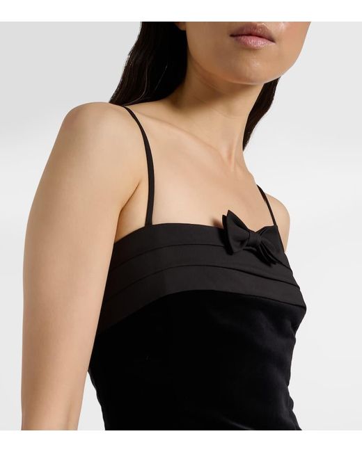 Posse Black Quincy Cotton Velvet Cocktail Dress