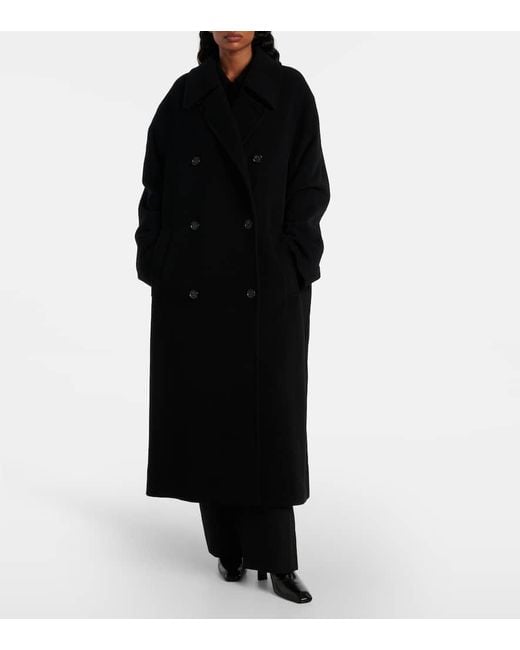 Totême  Black Mantel Aus Einem Wollgemisch