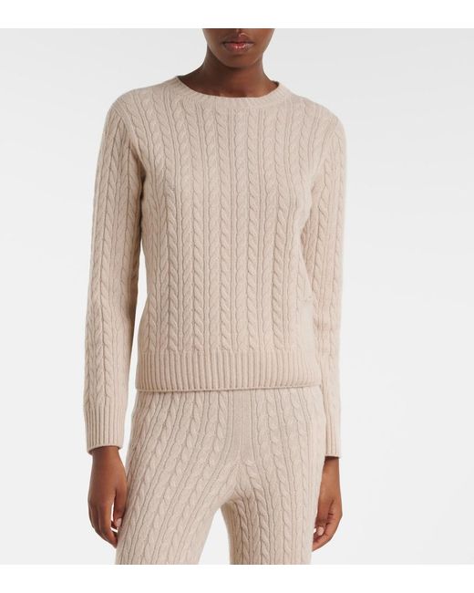 Agnona Natural Cable-Knit Cashmere Sweater